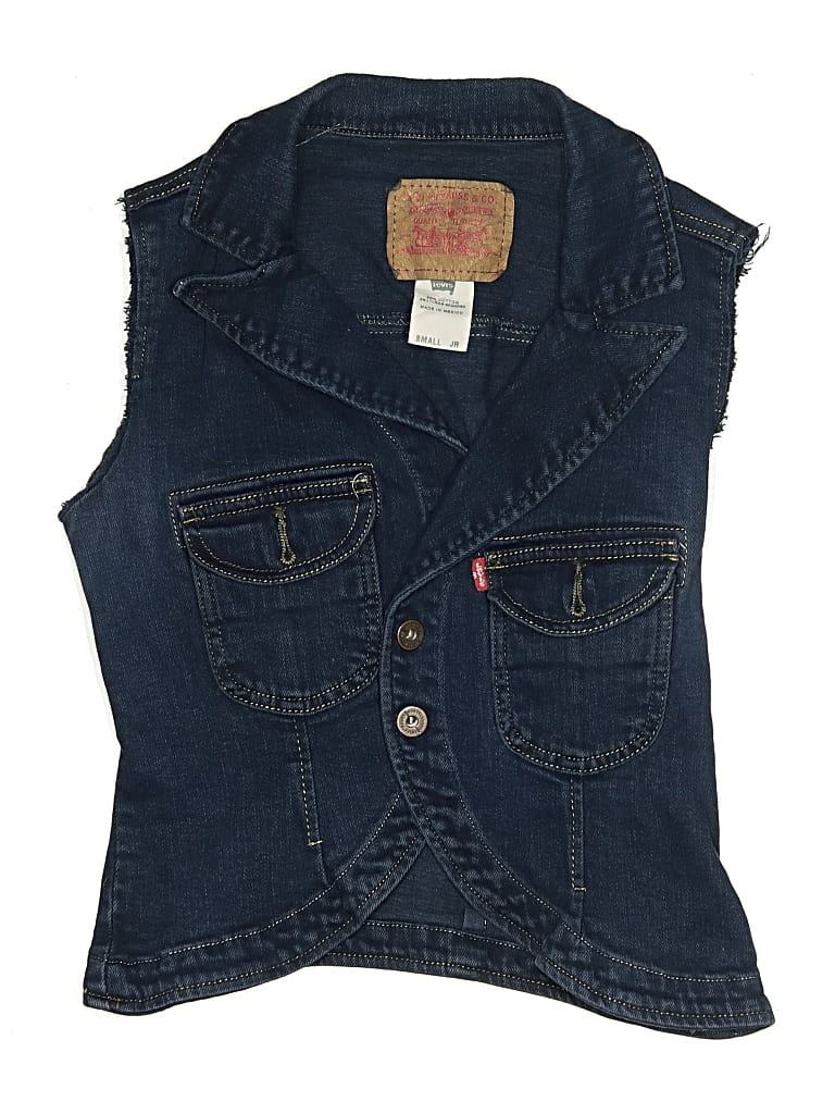 Pre-owned Levi's Kids'  Denim Vest In Blue