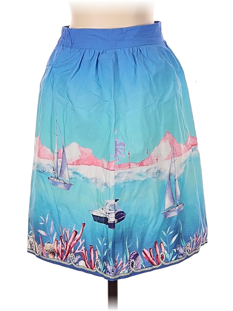 Pre-owned Boston Proper Casual Skirt In Blue