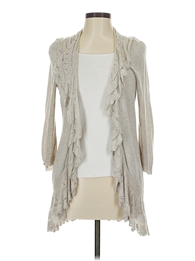 Pre-owned Nic + Zoe Cardigan Sweater In White