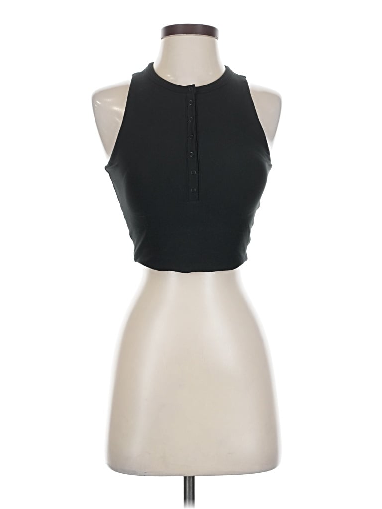 Pre-owned Ypb Tank Top Black Halter Neckline Tops