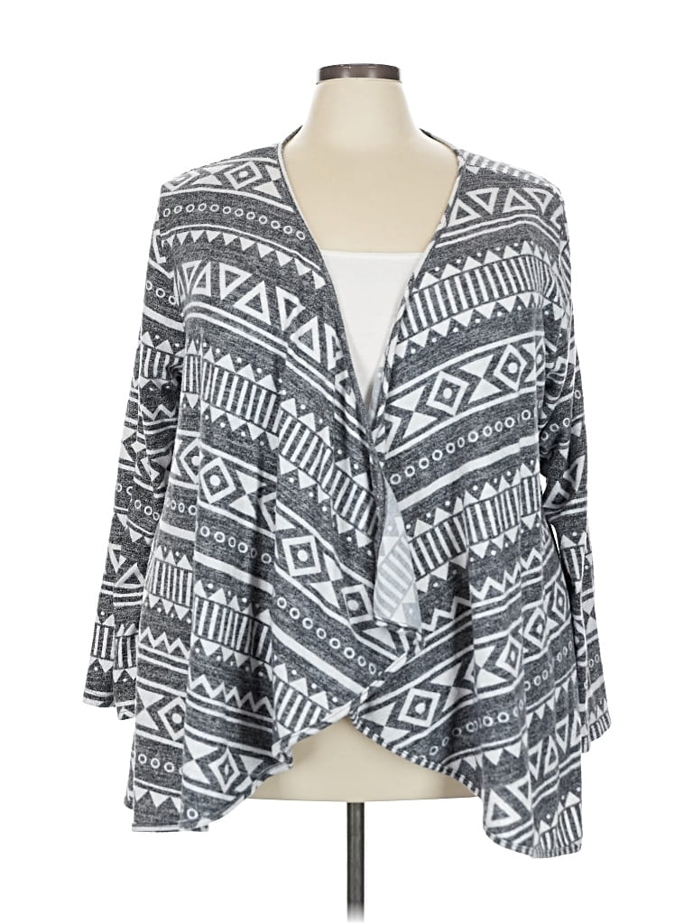 Pre-owned Lularoe Kimono In Gray