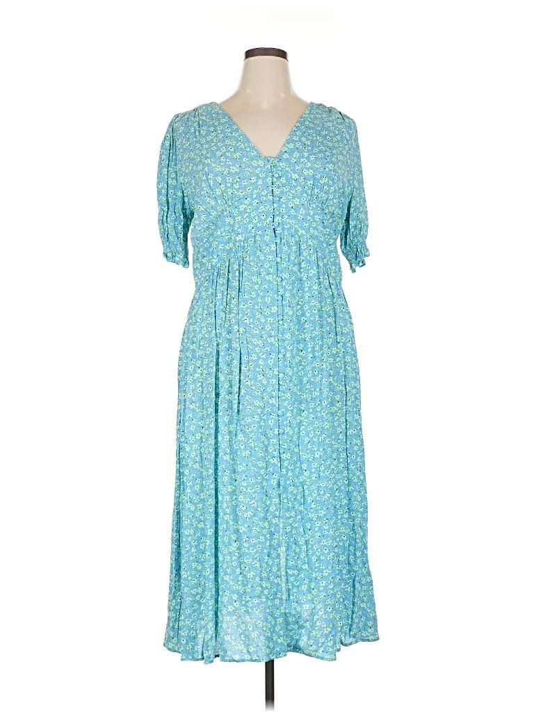 Pre-owned Mng Casual Dress In Blue