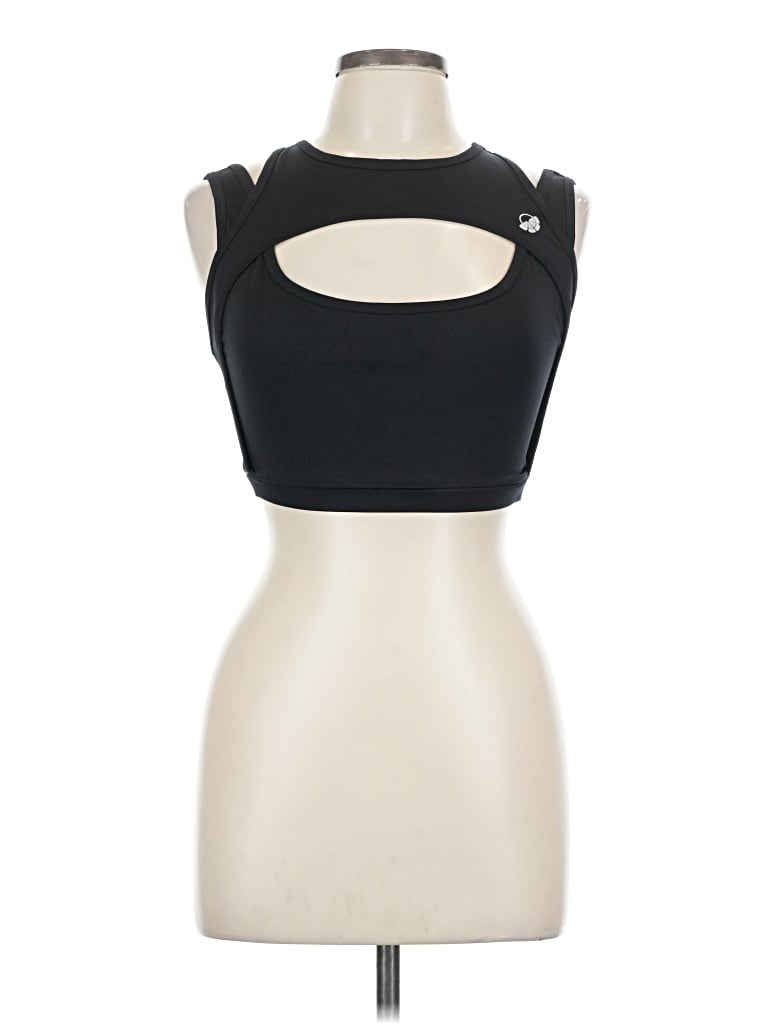 Pre-owned Unbranded Tank Top Black Strapless Neckline Tops