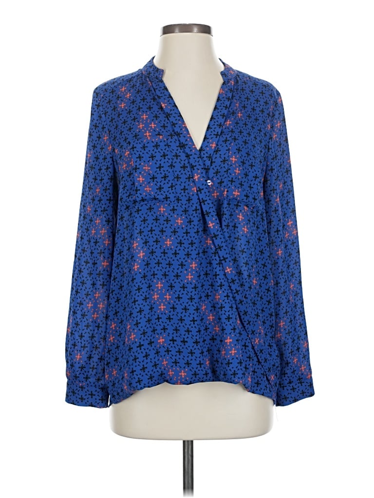 Pre-owned Maeve 3/4 Sleeve Blouse In Blue