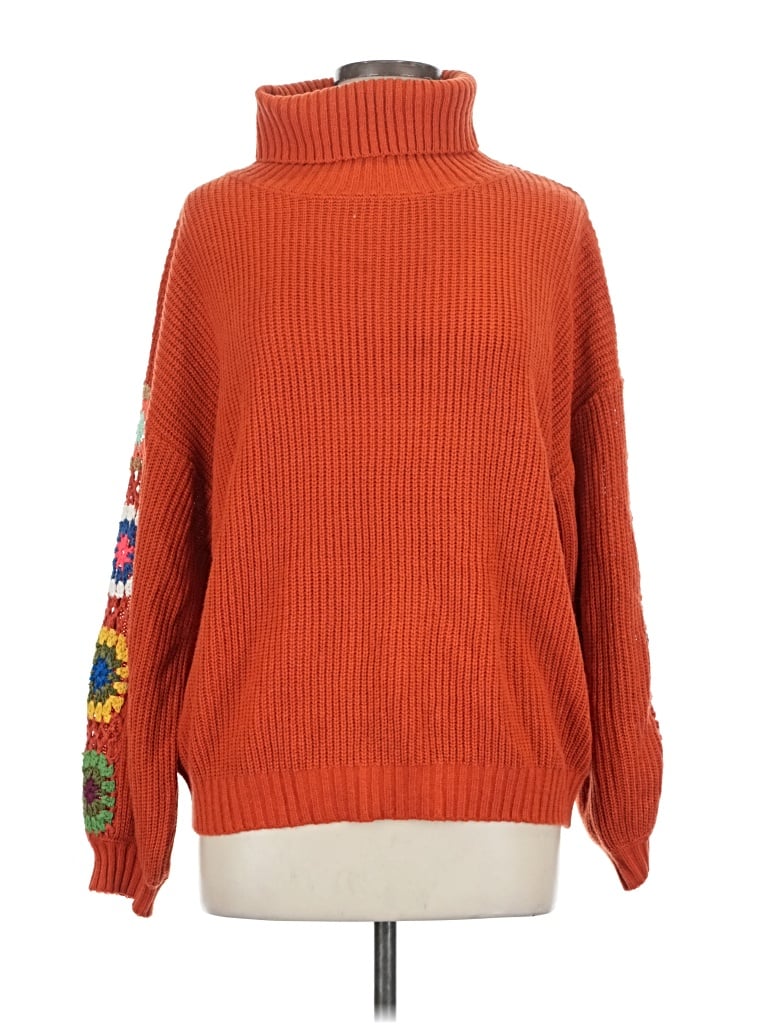 Pre-owned Zaful Turtleneck Sweater In Brown