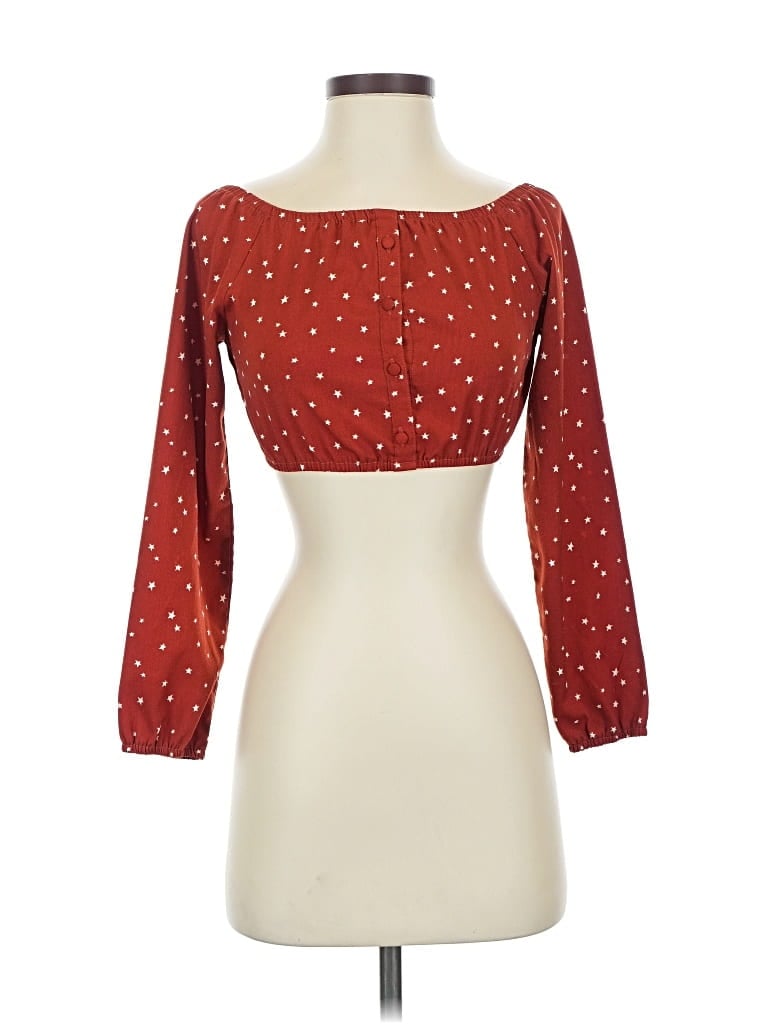Pre-owned By The Way. 3/4 Sleeve Blouse In Red