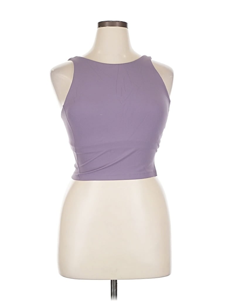 Pre-owned Lululemon Athletica Tank Top Purple Halter Neckline Tops