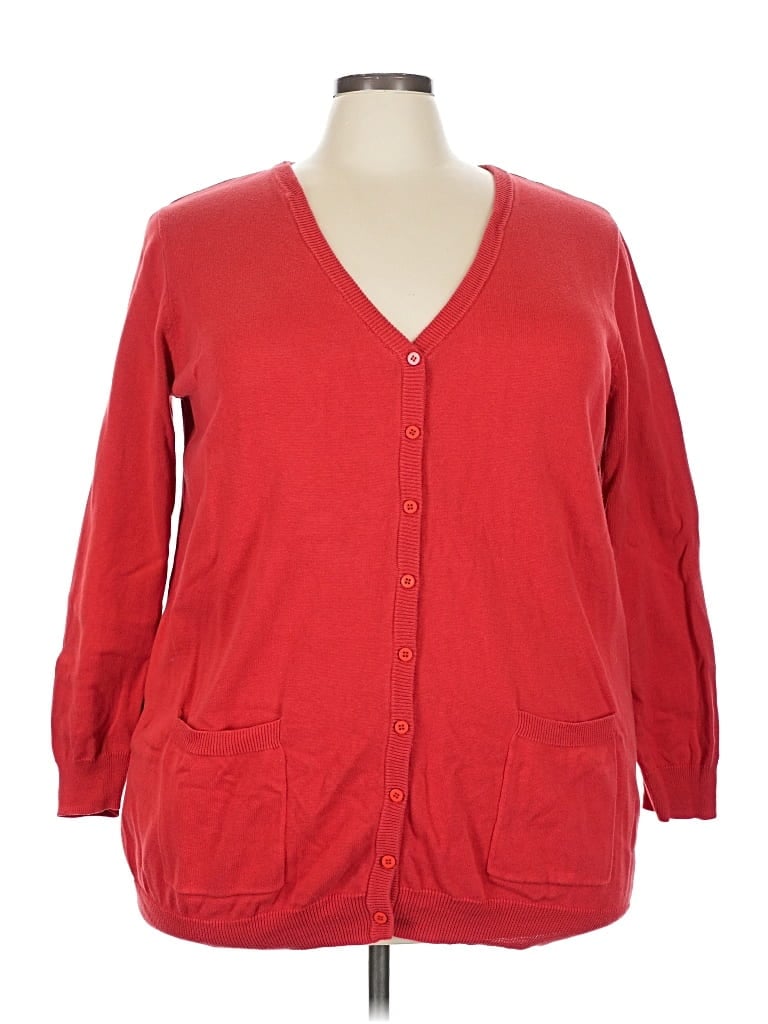 Pre-owned Ellos Cardigan Sweater In Red