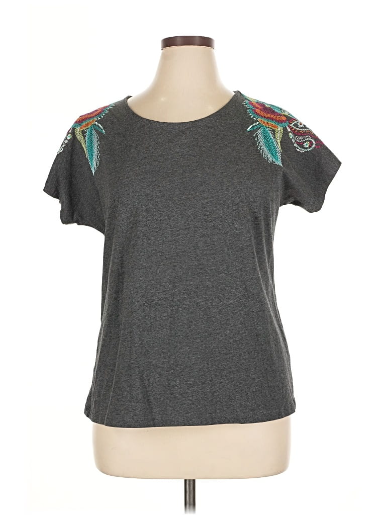 CHRISTOPHER & BANKS Pre-owned Short Sleeve T-shirt In Gray