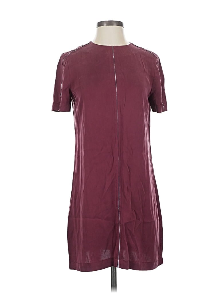 Pre-owned Equipment Casual Dress In Burgundy