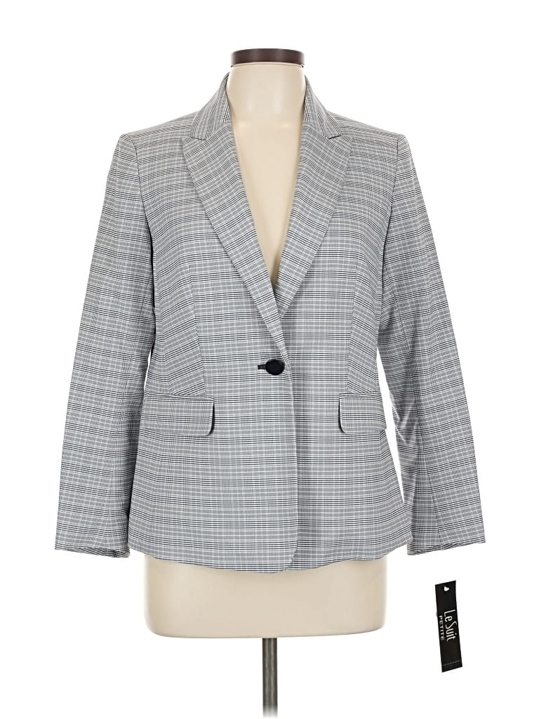 Pre-owned Le Suit Blazer Jacket In Gray