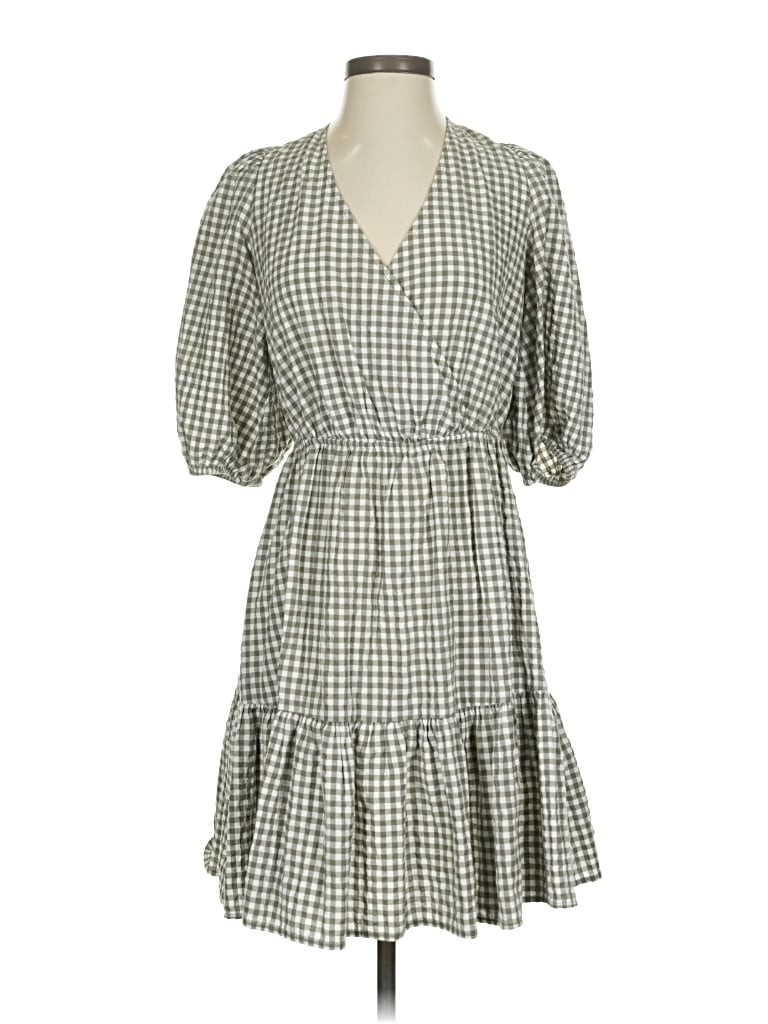 Pre-owned Mng Casual Dress In Gray