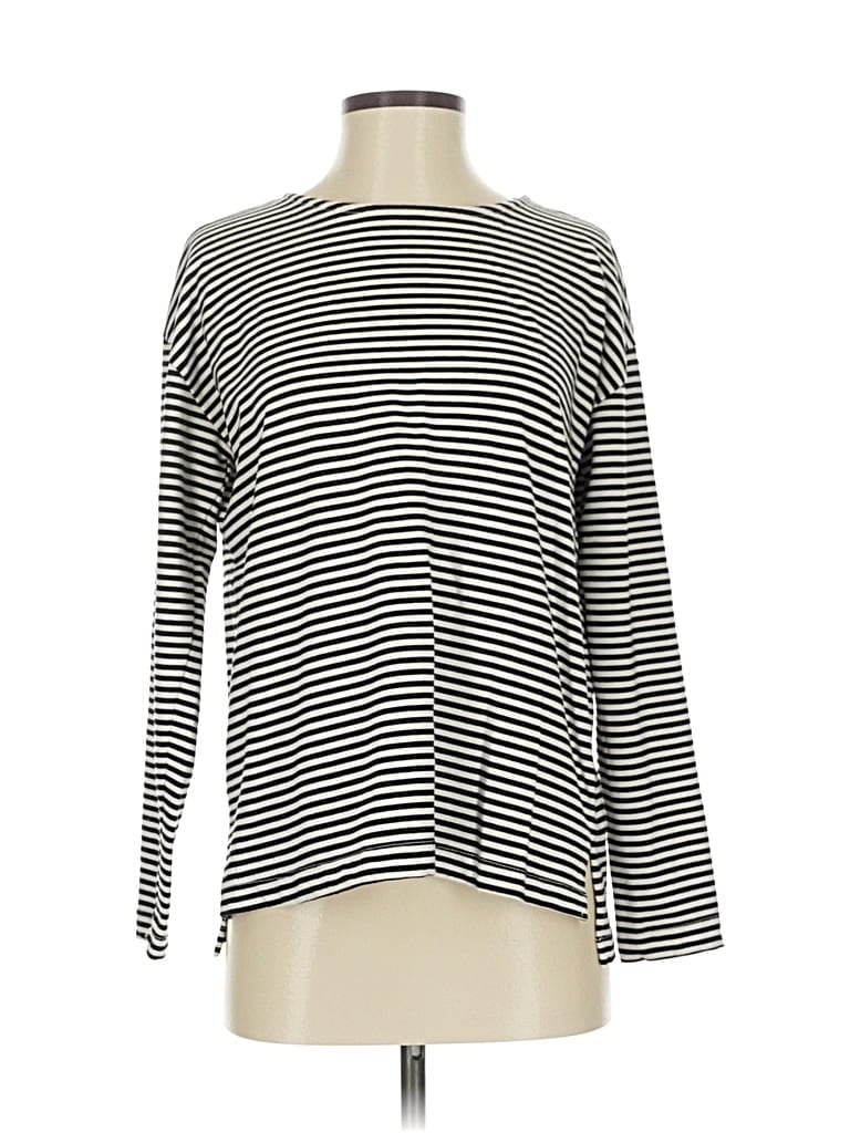 Pre-owned Current Elliott Long Sleeve T-shirt In Black