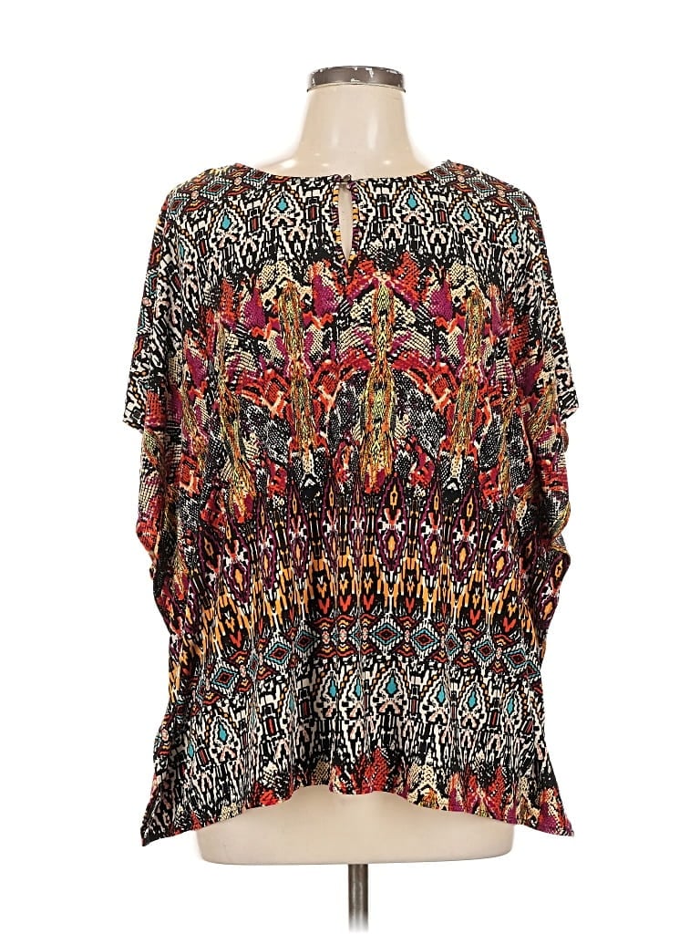 Pre-owned Carolyn Taylor Short Sleeve Blouse In Black