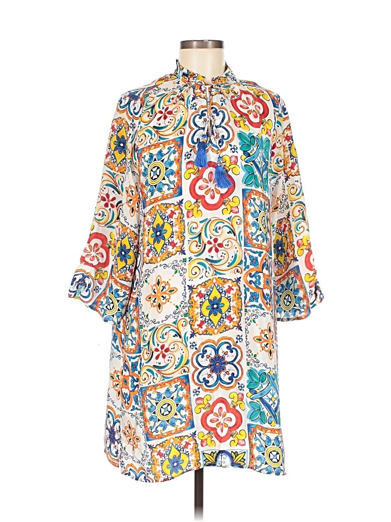 Pre-owned Tolani Casual Dress In White