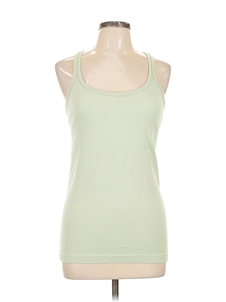 Pre-owned Lululemon Athletica Tank Top Green Halter Neckline Tops