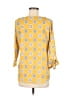 West Kei 100% Polyester Yellow 3/4 Sleeve Blouse Size M - photo 2