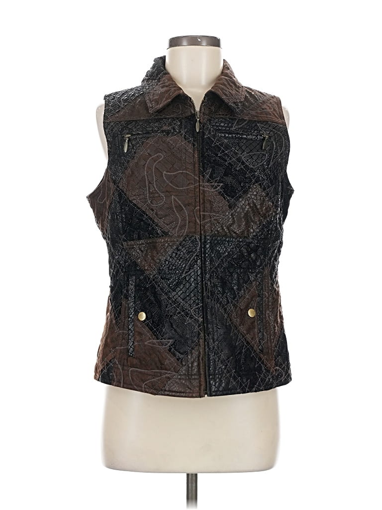 Pre-owned Chico's Vest In Brown