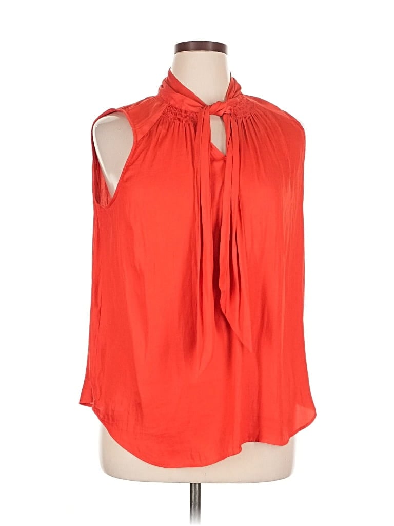 Pre-owned Ann Taylor Loft Sleeveless Blouse In Orange