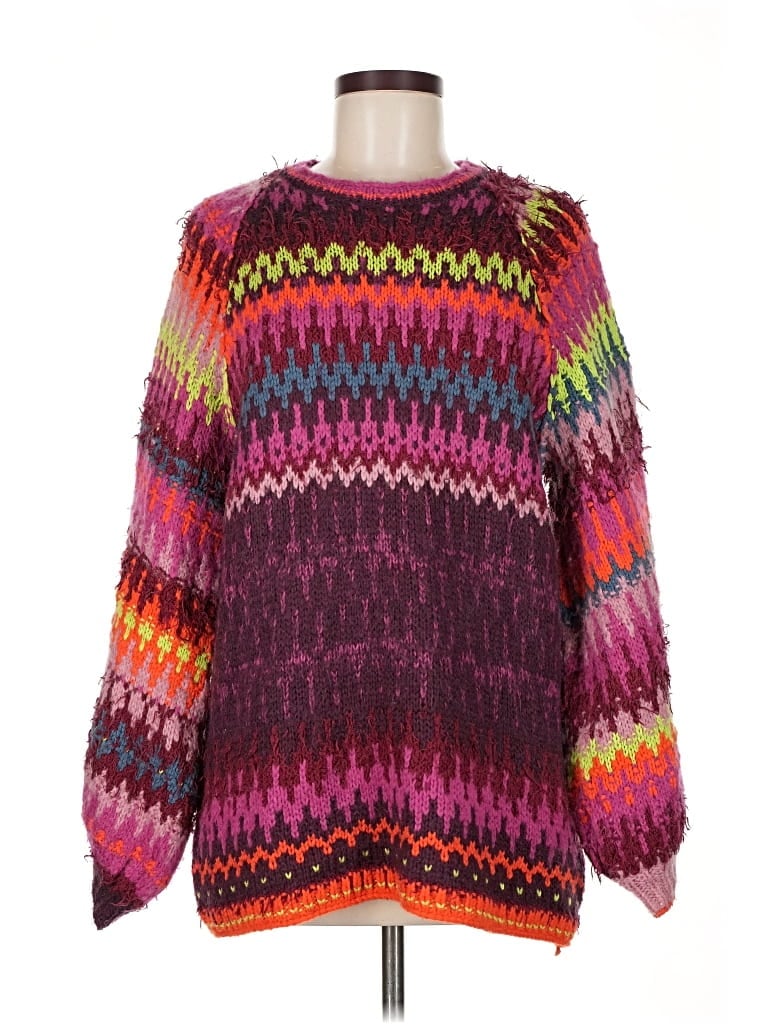 Pre-owned Free People Pullover Sweater In Purple