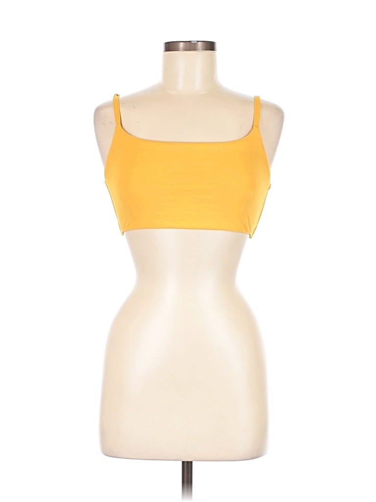 Pre-owned Athleta Sports Bra In Yellow