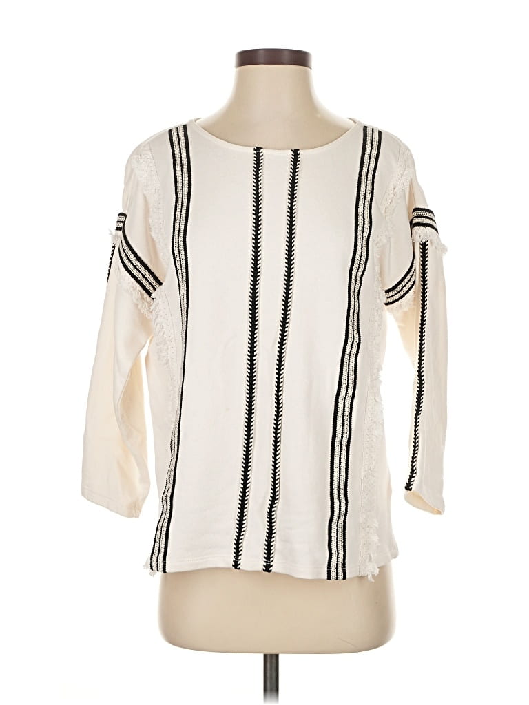 Pre-owned Ann Taylor Loft Outlet 3/4 Sleeve Blouse In White