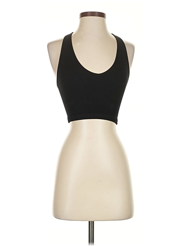 Pre-owned Fp Movement Tank Top Black Halter Neckline Tops
