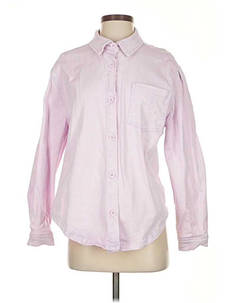 Pre-owned Skies Are Blue Long Sleeve Button Down Shirt In Pink