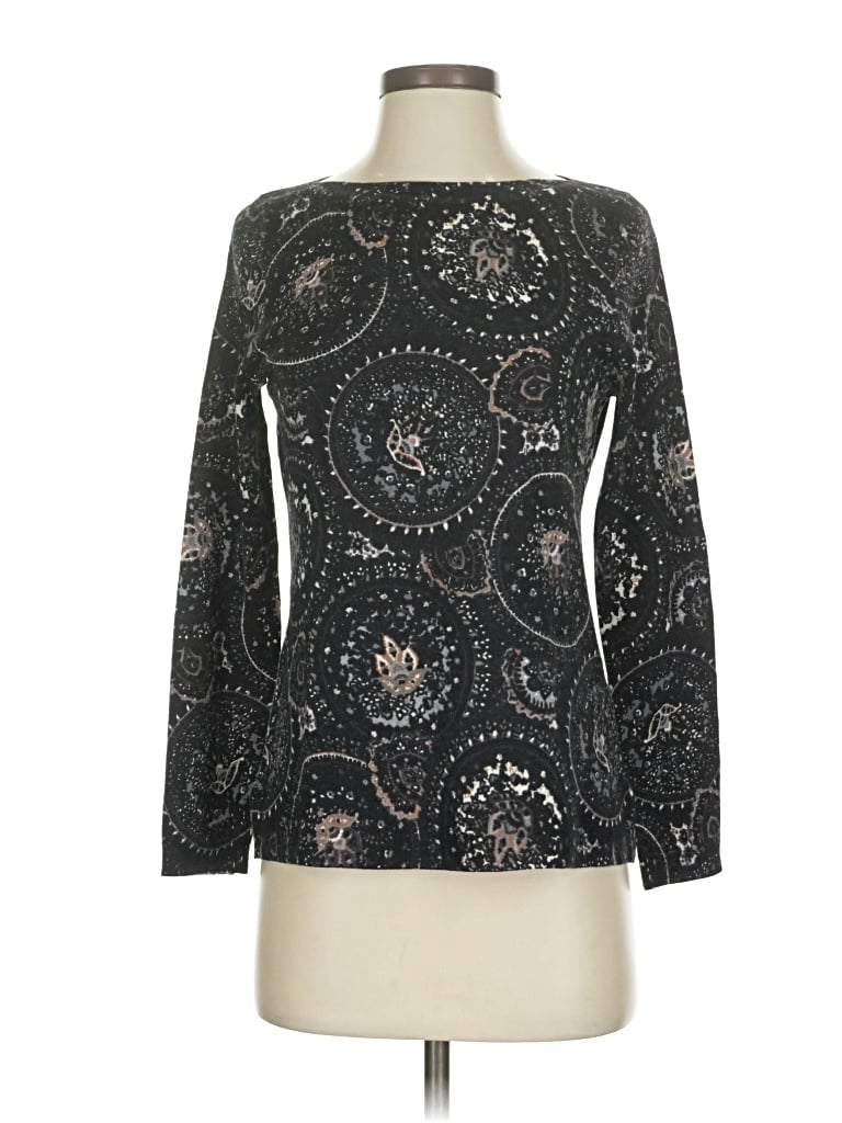 Pre-owned Talbots Wool Pullover Sweater In Black