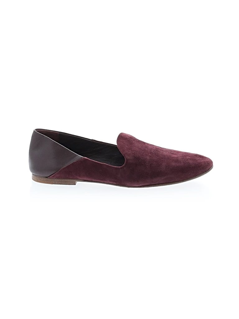 Pre-owned Vince Flats In Burgundy