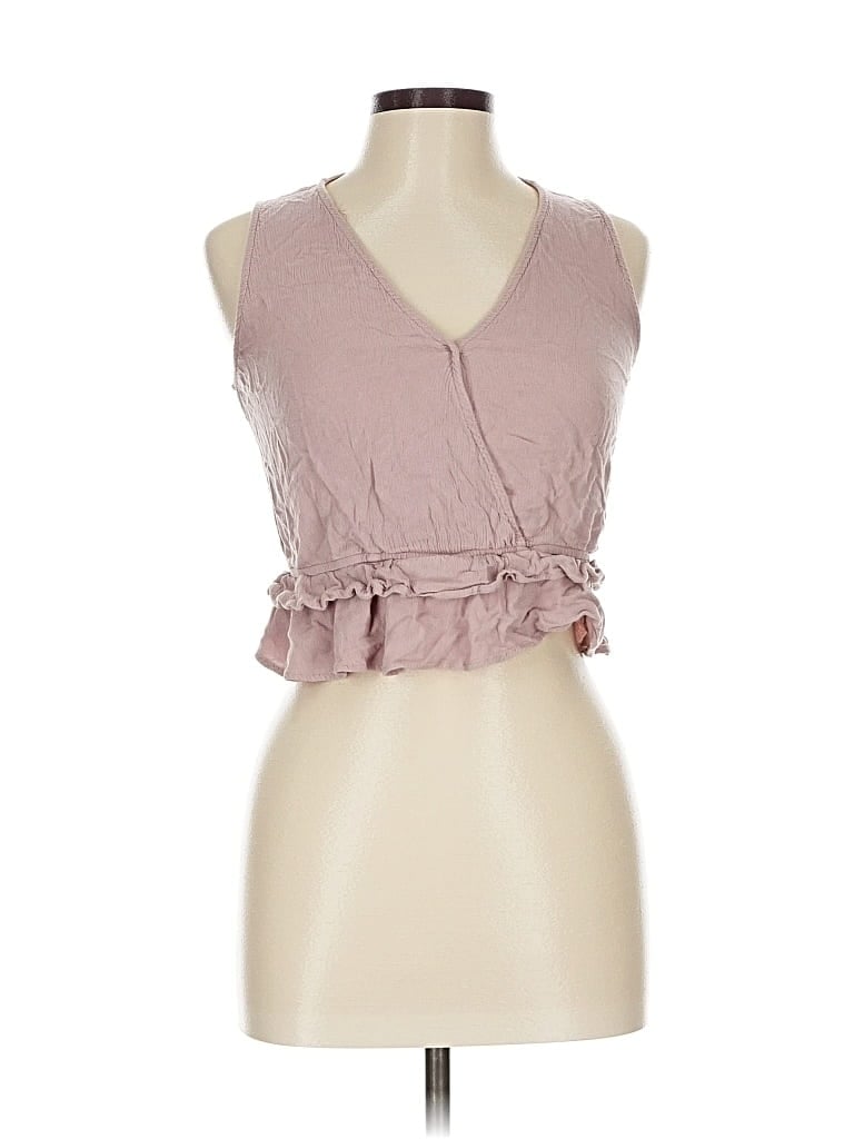 PAPER CRANE Pre-owned Sleeveless Blouse In Pink
