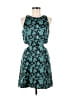Hutch 100% Polyester Paisley Teal Cocktail Dress Size 8 - photo 1