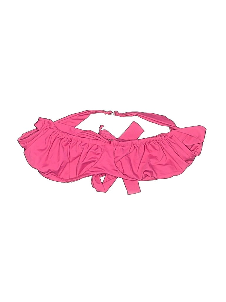 Pre-owned Frankies Bikinis Swimsuit Top Pink Swimwear