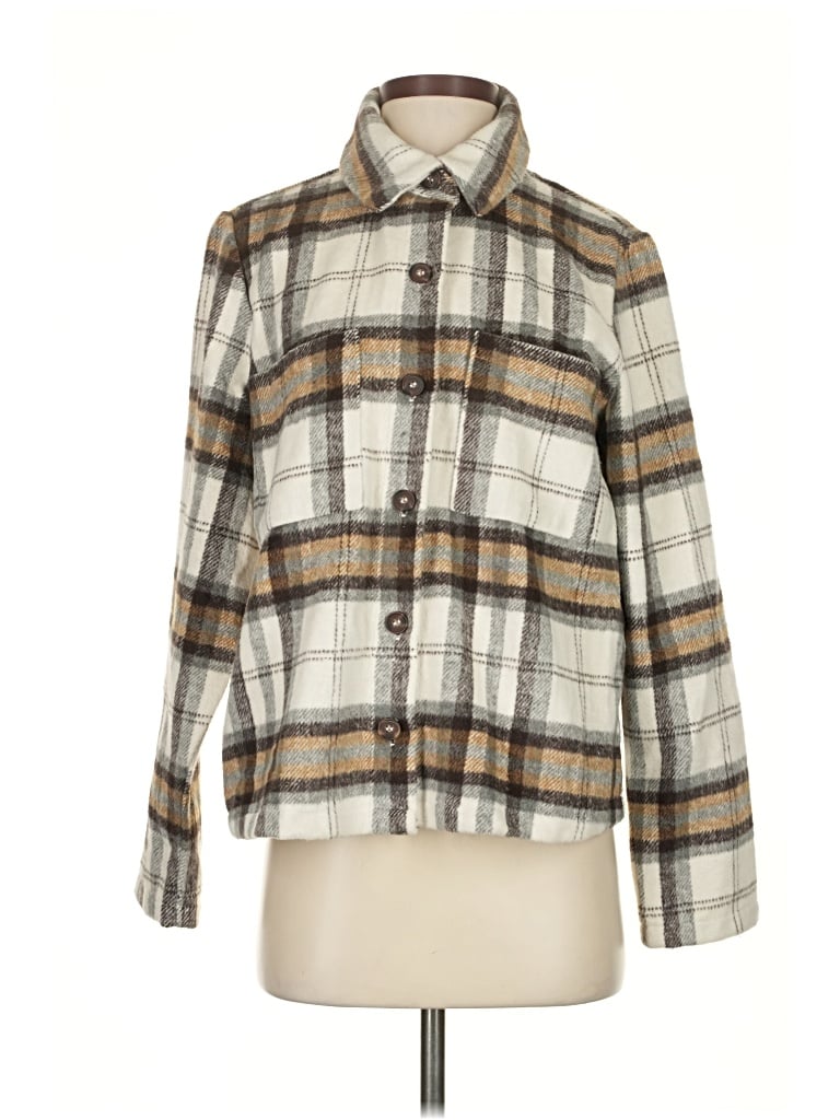 Pre-owned Melloday 3/4 Sleeve Blouse In Brown