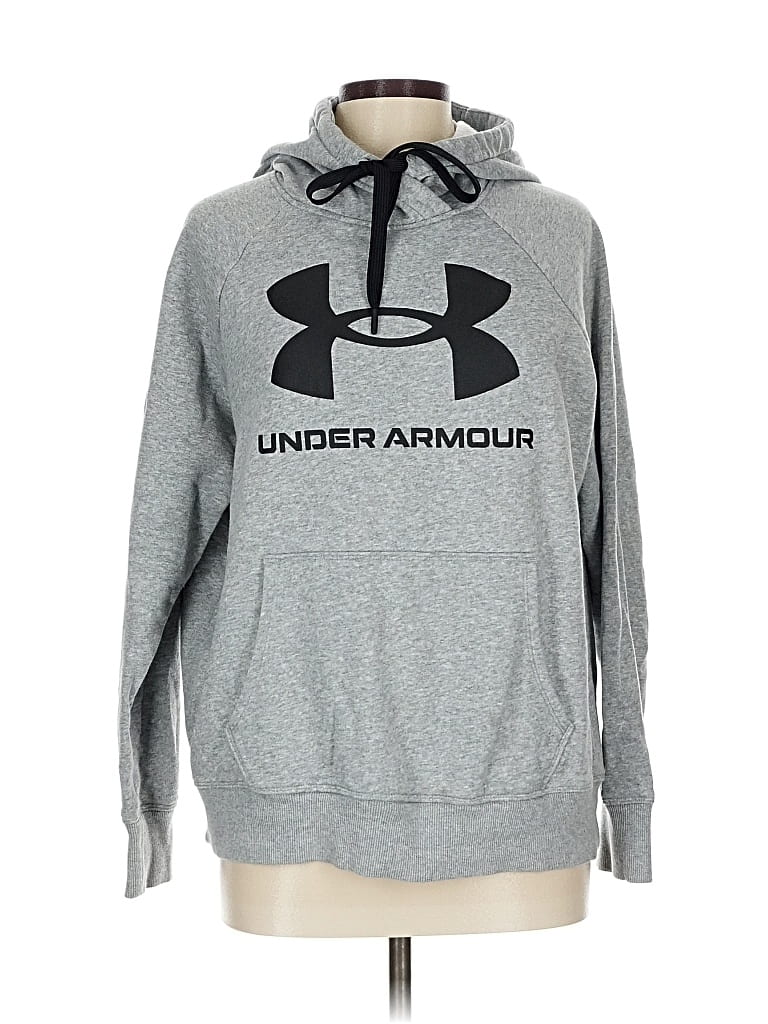 Pre-owned Under Armour Pullover Hoodie In Gray