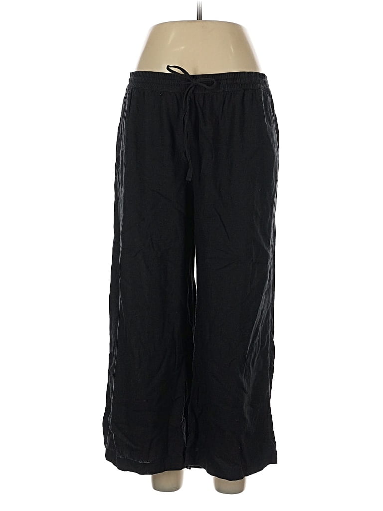 Pre-owned Caslon Linen Pants In Black