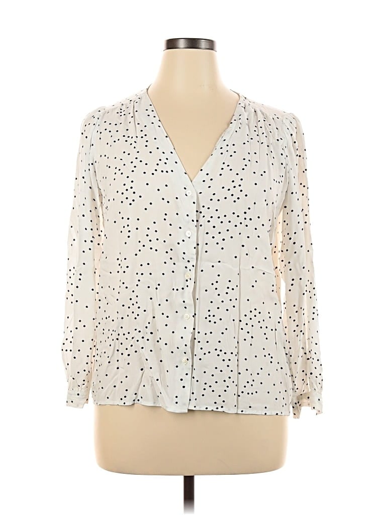 GAP Pre-owned 3/4 Sleeve Blouse In White