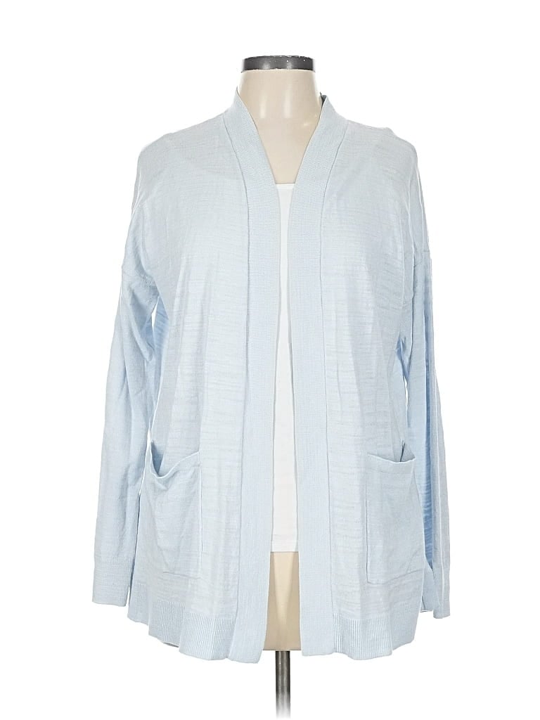 Pre-owned Ann Taylor Loft Cardigan Sweater In Blue