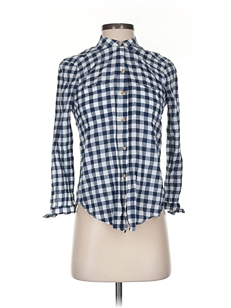 ABERCROMBIE & FITCH Pre-owned 3/4 Sleeve Blouse In Blue