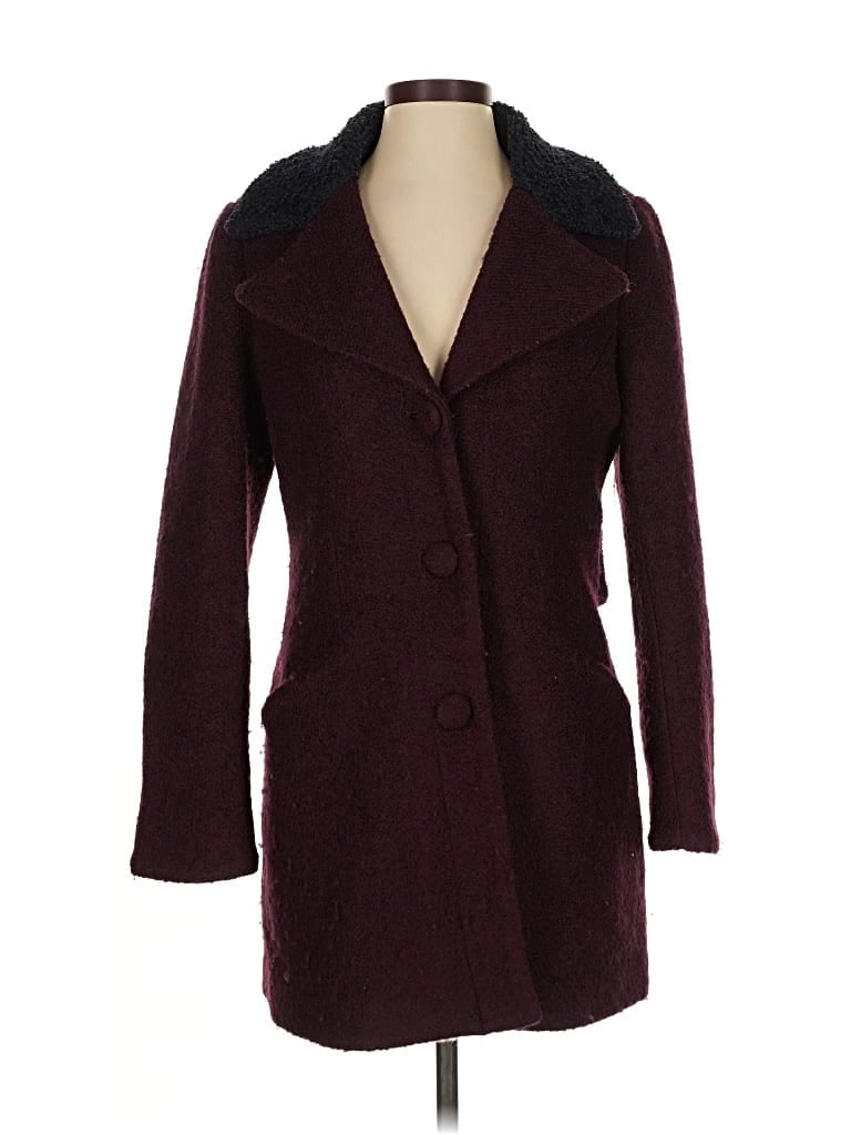 Pre-owned Laundry By Shelli Segal Coat In Burgundy