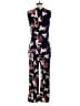 Obey Worldwide 100% Rayon Floral Black Blue Jumpsuit Size 29 waist - photo 2