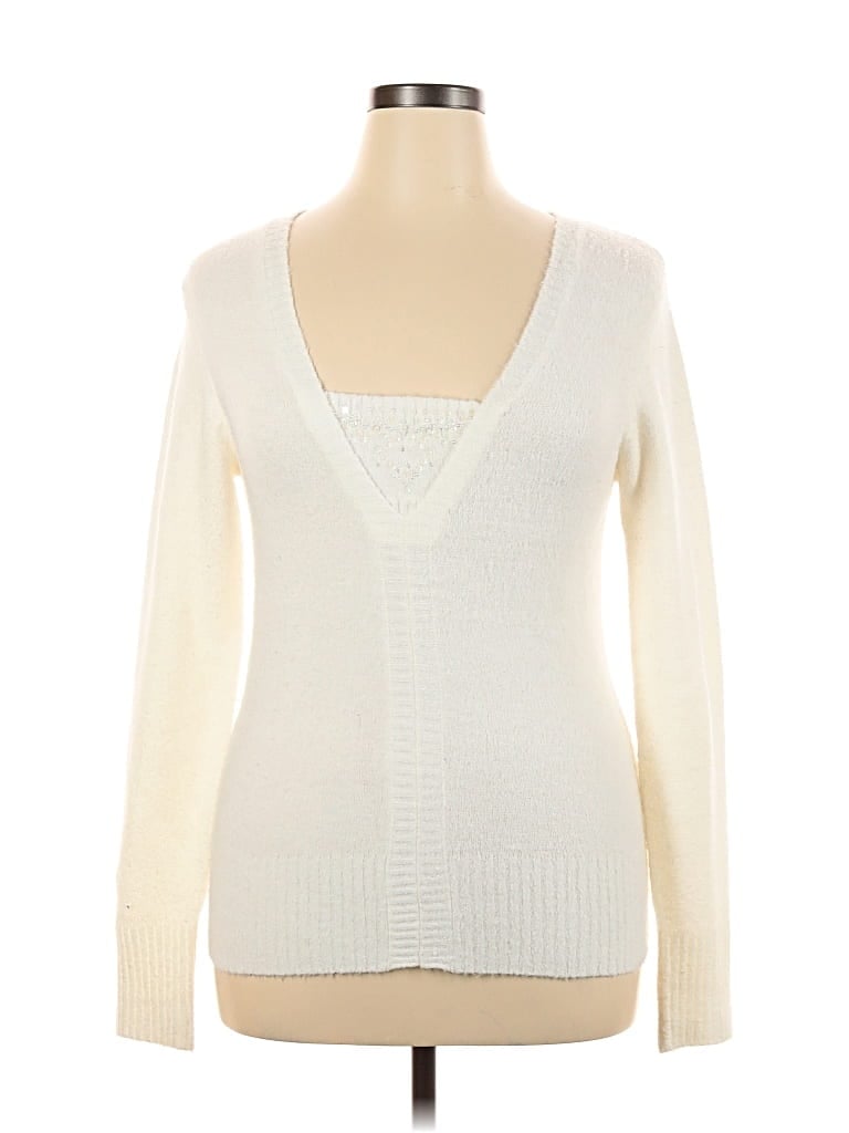 DRESSBARN Pre-owned Cardigan Sweater In White