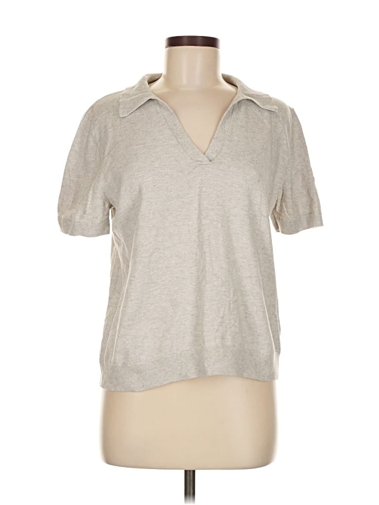 Pre-owned J.crew Factory Store Cardigan Sweater In Silver