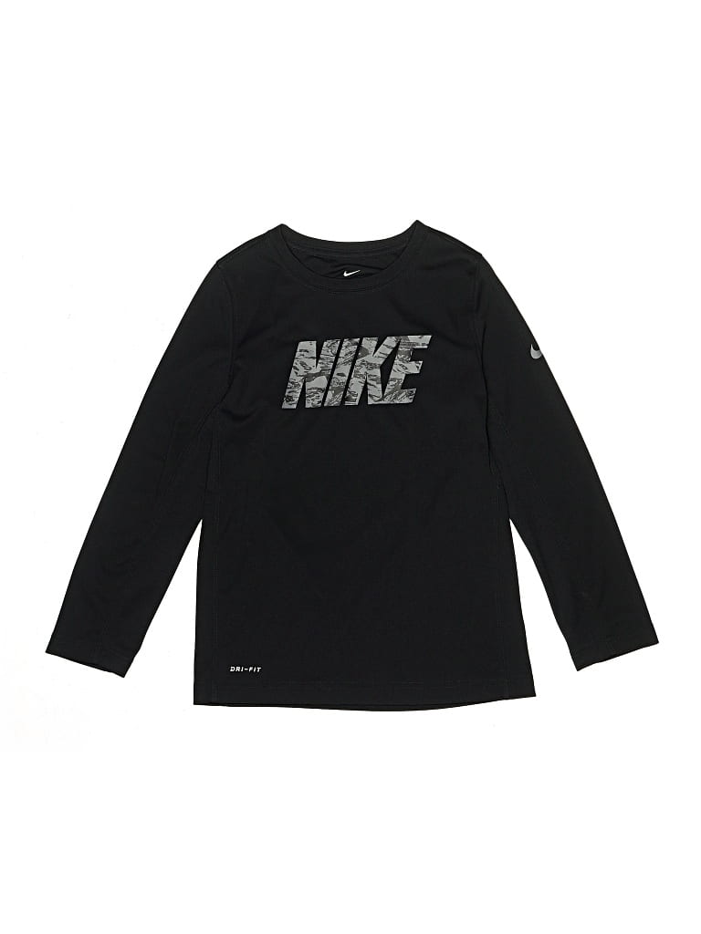 Pre-owned Nike Kids' Long Sleeve T-shirt In Black