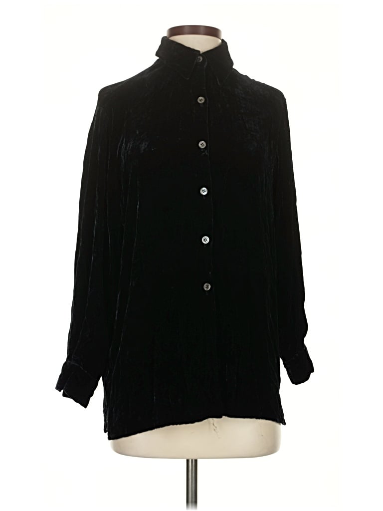 Pre-owned Ann Taylor Long Sleeve Blouse In Black
