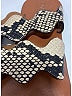 Chloé 100% Leather Silver Tan Python Embossed Leather Lauren Sandals Size EU 35 - photo 5