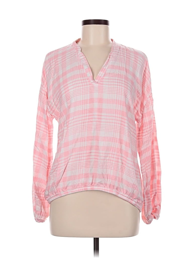 Pre-owned Carve Designs Long Sleeve Blouse In Pink