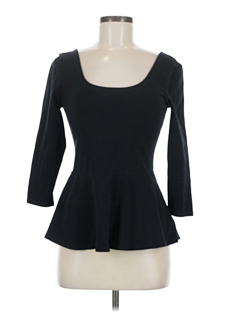 Pre-owned Express 3/4 Sleeve Top Black Sweetheart Neckline Tops