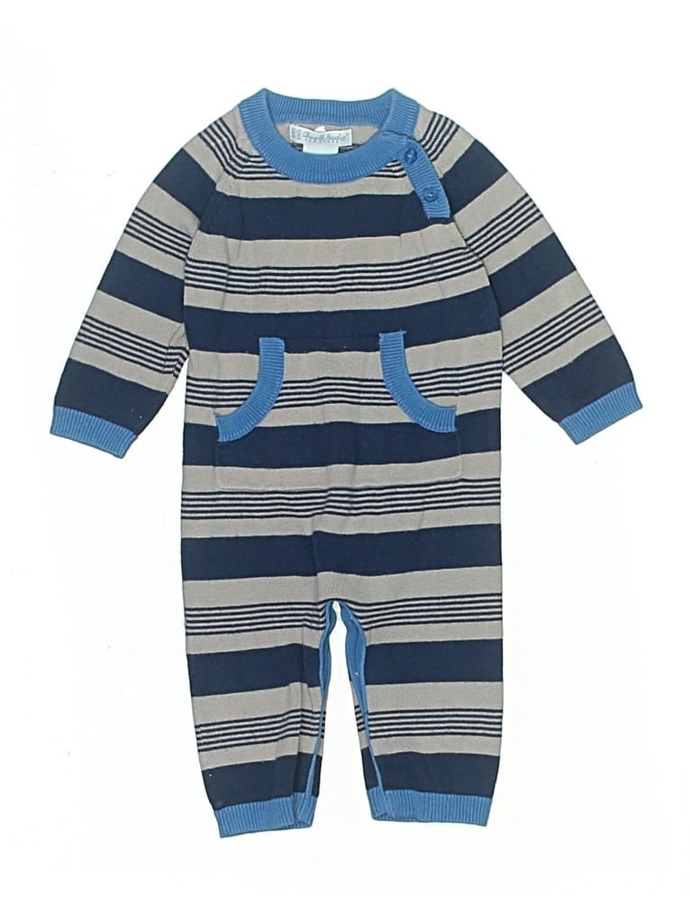 Pre-owned Dwell Studio For Target Babies' Long Sleeve Onesie In Blue