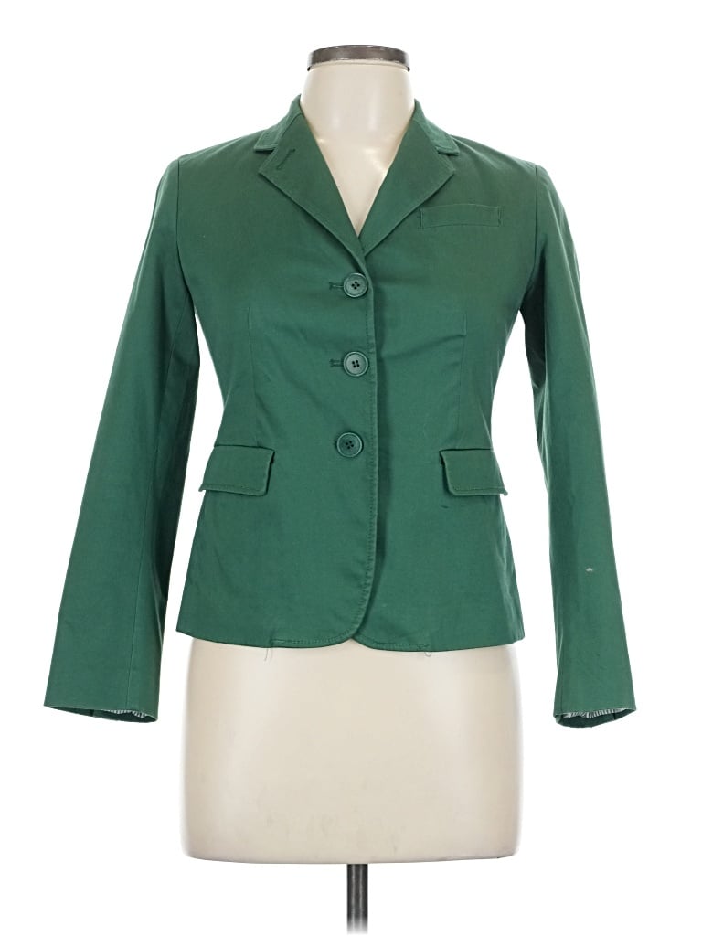 Pre-owned Talbots Blazer Jacket In Green
